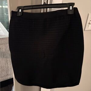 White + Warren Black Short Pencil Skirt